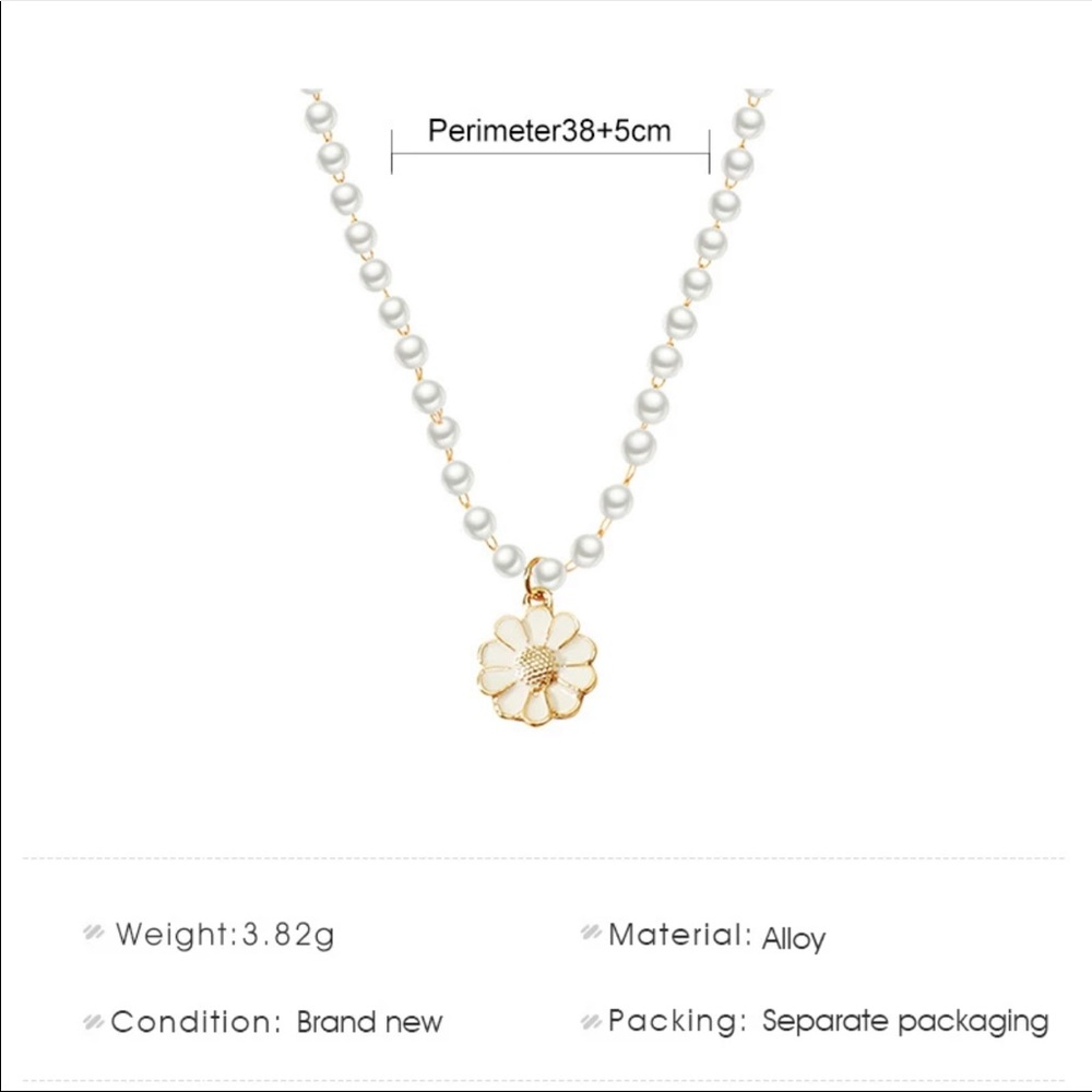 New Pearl Daisy Choker Necklace - Picture 4 of 4